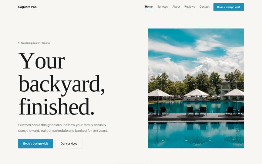 The Editorial design, on a sample business