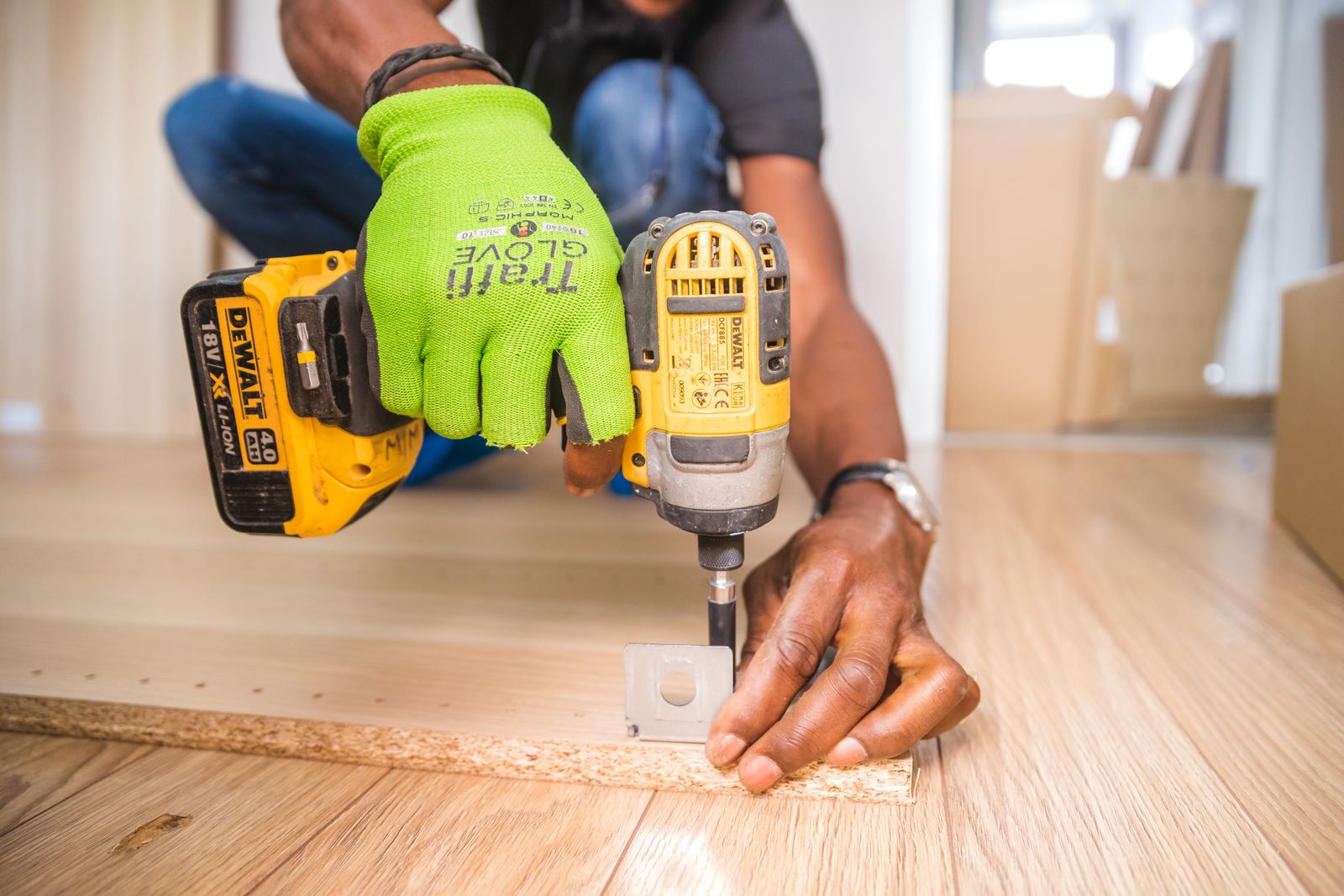 Drilling into a floor